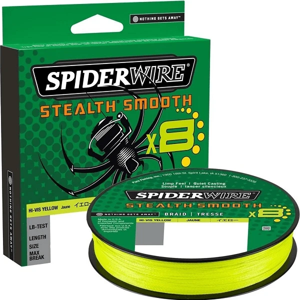 Gevlochten Lijn Spiderwire Stealth Smooth 8 Braid Hi-Vis Yellow 2 Gevlochten Lijn Spiderwire Stealth Smooth 8 Braid Hi-Vis Yellow - Afbeelding 2